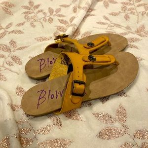 Mustard colored sandals